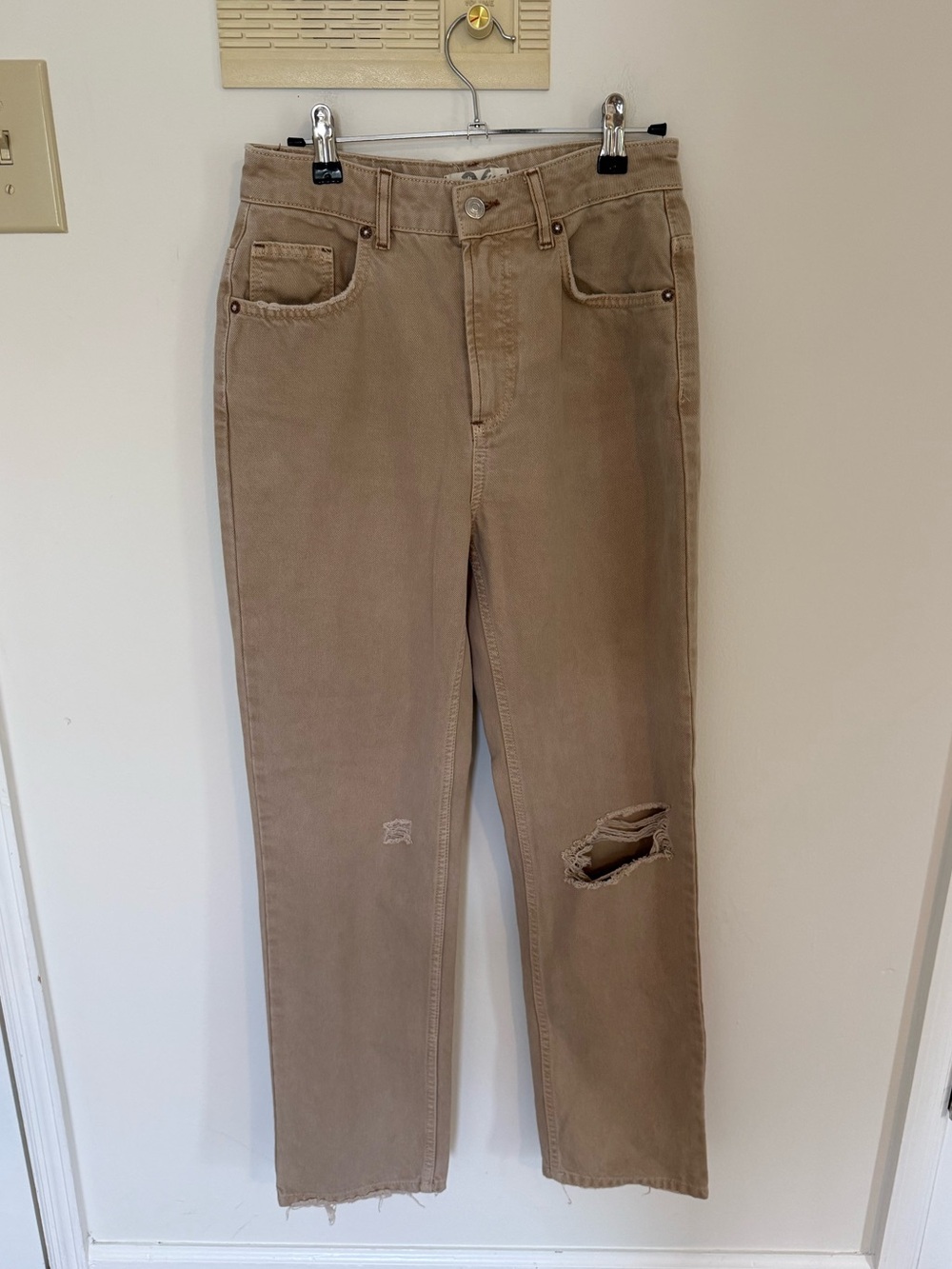 Free People High-Waisted Straight Leg Jeans